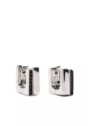 Tom Wood sterling silver Step spinel huggie earrings