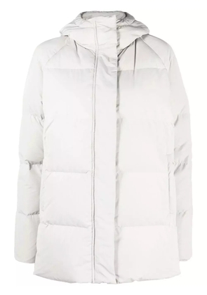 ASPESI quilted-finish hooded coat - Grey