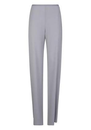 Emporio Armani cady-texture palazzo trousers - Grey