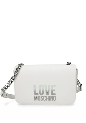 Love Moschino logo-lettering crossbody bag - White