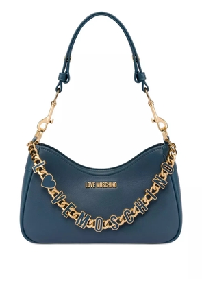 Love Moschino logo-lettering shoulder bag - Blue