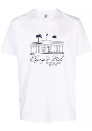 Sporty & Rich logo-print cotton T-shirt - White