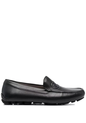 Ferragamo embossed-Gancini loafers - Black