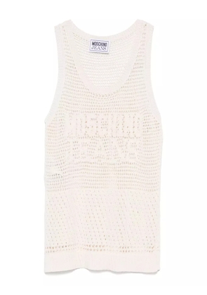 MOSCHINO JEANS open-knit top - Neutrals