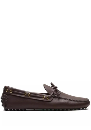 Car Shoe Lux bow-detail leather boat shoes - Brown