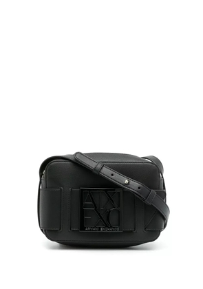 Armani Exchange logo-plaque detail crossbody bag - Black