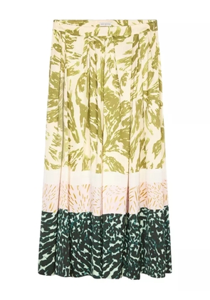 DRIES VAN NOTEN pleated maxi skirt - Neutrals