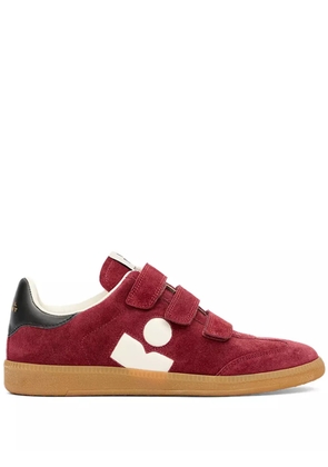 ISABEL MARANT Beth touch-strap suede sneakers - Red
