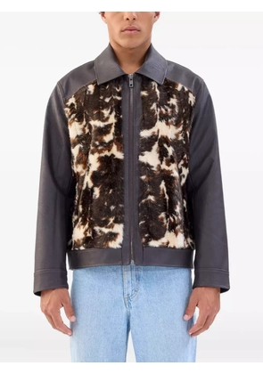 Unreal Fur paneled jacket - Grey