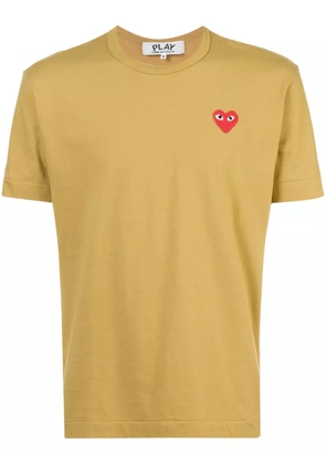 Comme Des Garçons Play heart application T-shirt - Yellow