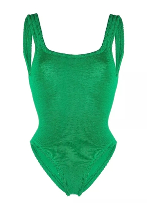 Hunza G crinkle-finish backless one-piece - Green