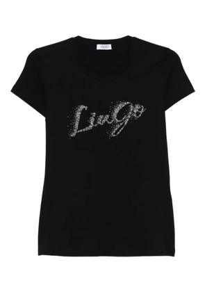 LIU JO embellished logo T-shirt - Black