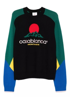 Casablanca logo-embroidered sweater - Black