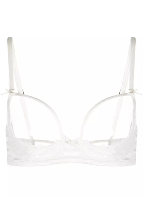 Fleur Du Mal Charlotte peekaboo bra - White