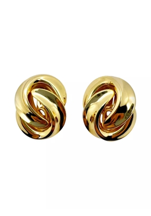 Christian Dior Pre-Owned 1980s knot clip-on earrings - Gold
