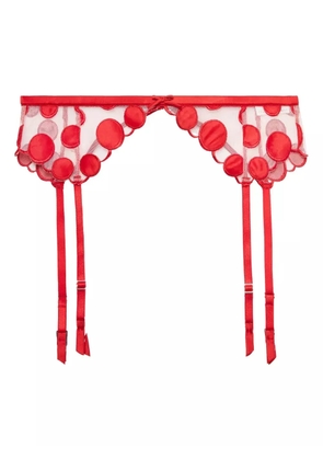 Fleur Du Mal polka-dot garter - Red