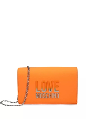 Love Moschino logo-embellished crossbody bag - Orange