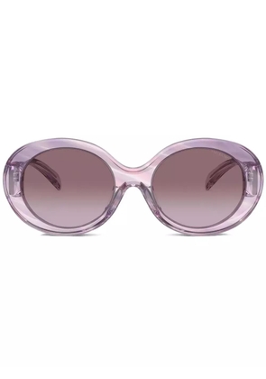 Emporio Armani oval-frame sunglasses - Pink