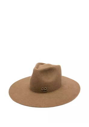 Ruslan Baginskiy felt wide-brim fedora hat - Brown
