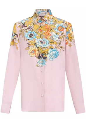ETRO floral-print crepe de chine shirt - Pink