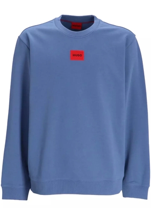 HUGO logo-patch cotton sweatshirt - Blue