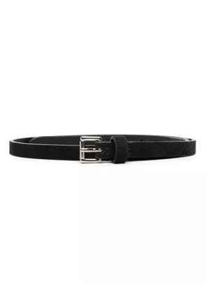 D4.0 double-strap leather belt - Black