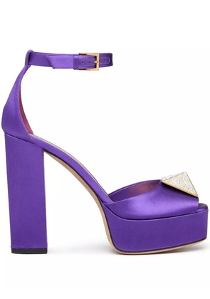 Valentino Garavani One Stud 120mm platform sandals - Purple