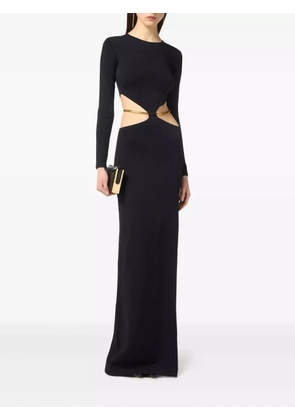 Elisabetta Franchi cut-out long-sleeve dress - Black
