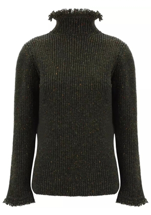 Burberry fringed-edge sweater - Green