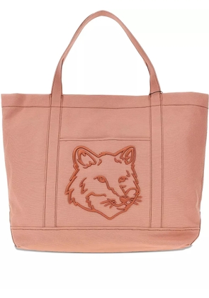 Maison Kitsuné large Fox Head tote bag - Pink