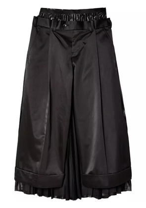 Junya Watanabe cropped pleated trousers - Black