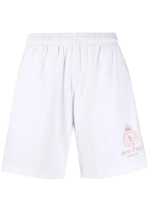 Sporty & Rich logo-print shorts - White