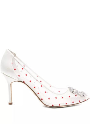 Manolo Blahnik 95mm Hansigi pumps - White
