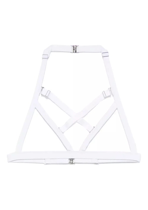 Maison Close Fatale open triangle bikini top - White