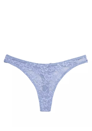 Fleur Du Mal Le Stretch lace thong - Blue
