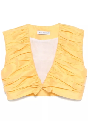 Viktor & Rolf pleated cropped top - Yellow
