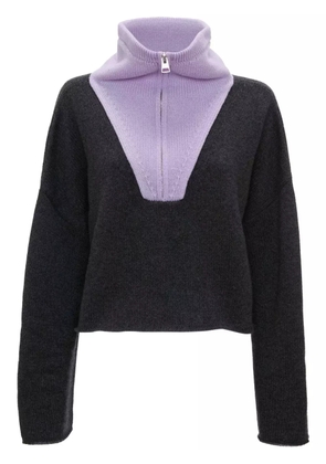 JW Anderson logo-patch zip-up jumper - Black