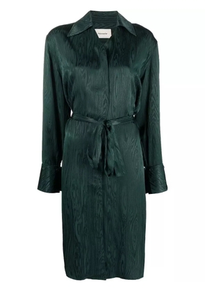 Holzweiler metallic-sheen shirt dress - Green
