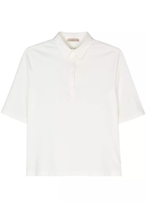 Blanca Vita Platy short-sleeve polo top - Neutrals