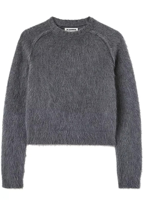 Jil Sander brushed-finish crew-neck jumper - Grey