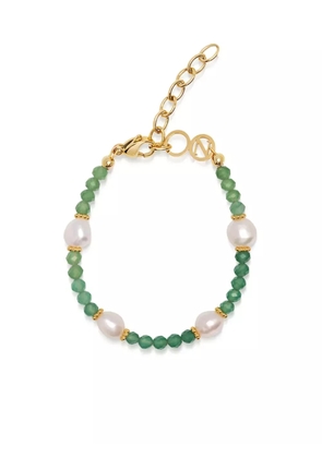 Nialaya Jewelry pearl-aventurine beaded bracelet - Green