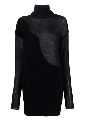 Isabel Benenato roll-neck knit top - Black