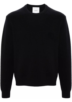 Nanushka motif-embroidered wool jumper - Blue