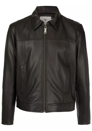 MISCI Velô zip-up leather jacket - Brown