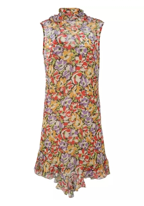 Stella McCartney Ultra Floral-print ruffled minidress - Pink