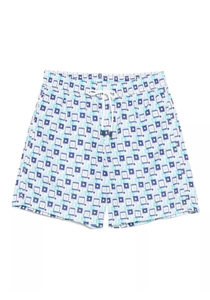 FIORIO MILANO geometric-print swim shorts - Blue