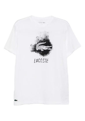 Lacoste ultra dry graphic sport T-shirt - White