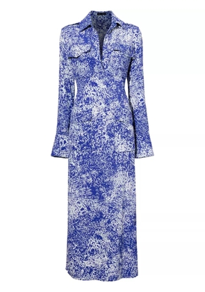 Proenza Schouler abstract-print crepe maxi dress - Blue