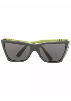Persol colour-block square frame sunglasses - Green