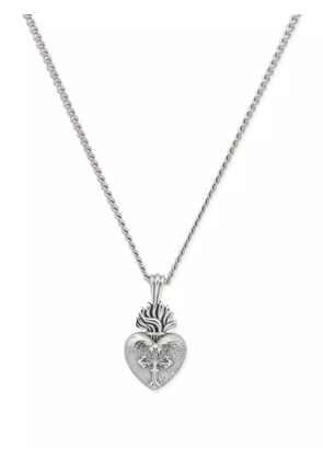 Emanuele Bicocchi small Sacred Heart necklace - Silver